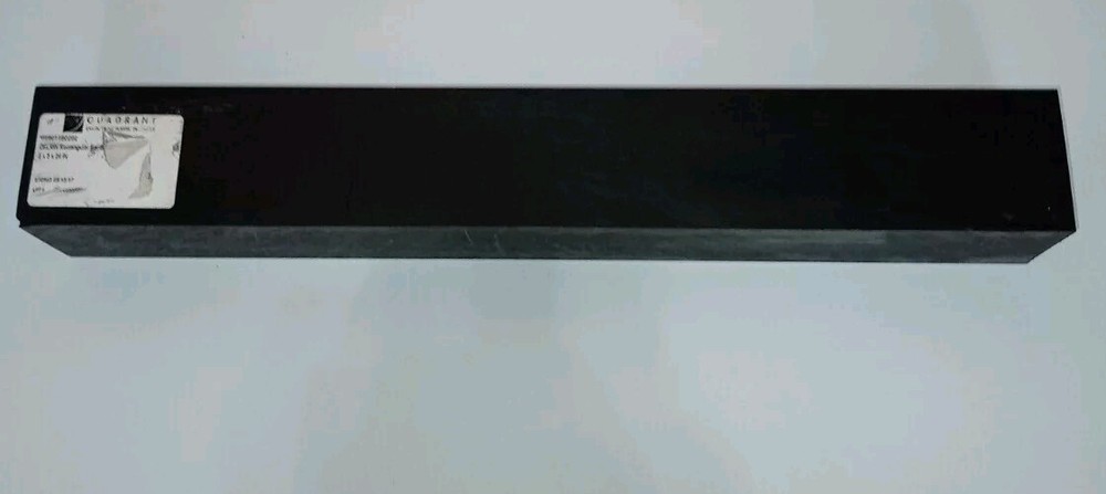 QUADRANT BLACK DELRIN RECTANGULAR BAR 3" X 3" X 21", MILLABLE,  FREE SHIPPING