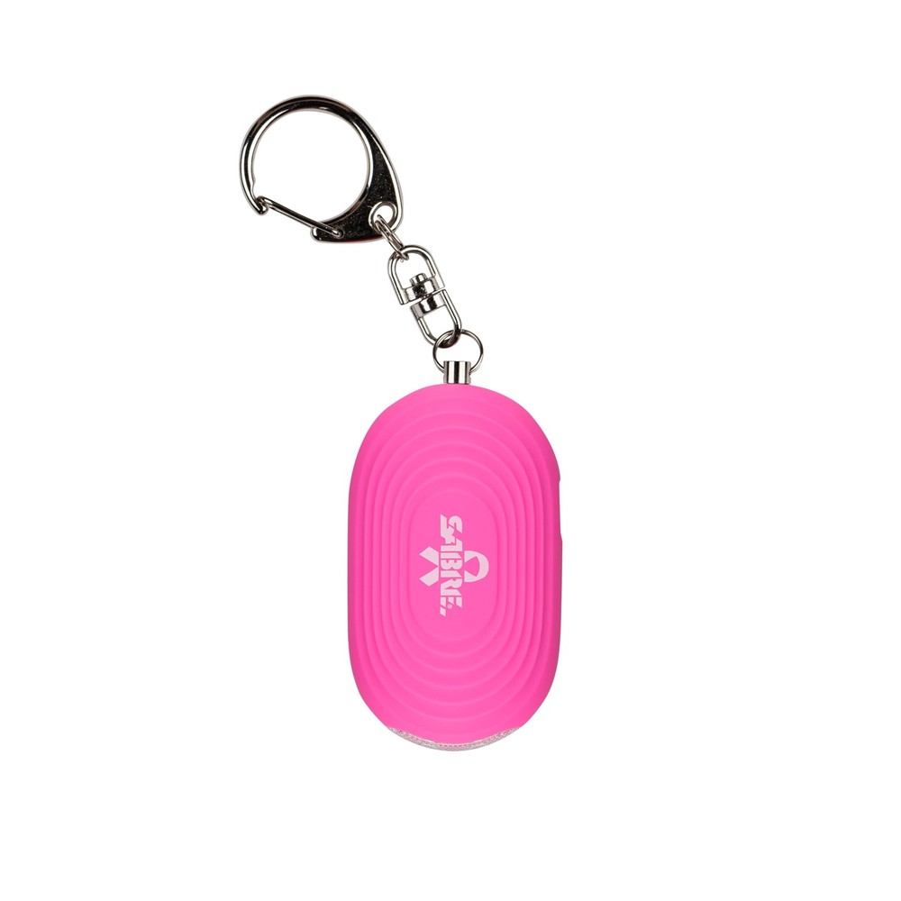 SABRE 2-in-1 Personal Alarm with LED Light – 130dB, Snap Hook, Compact