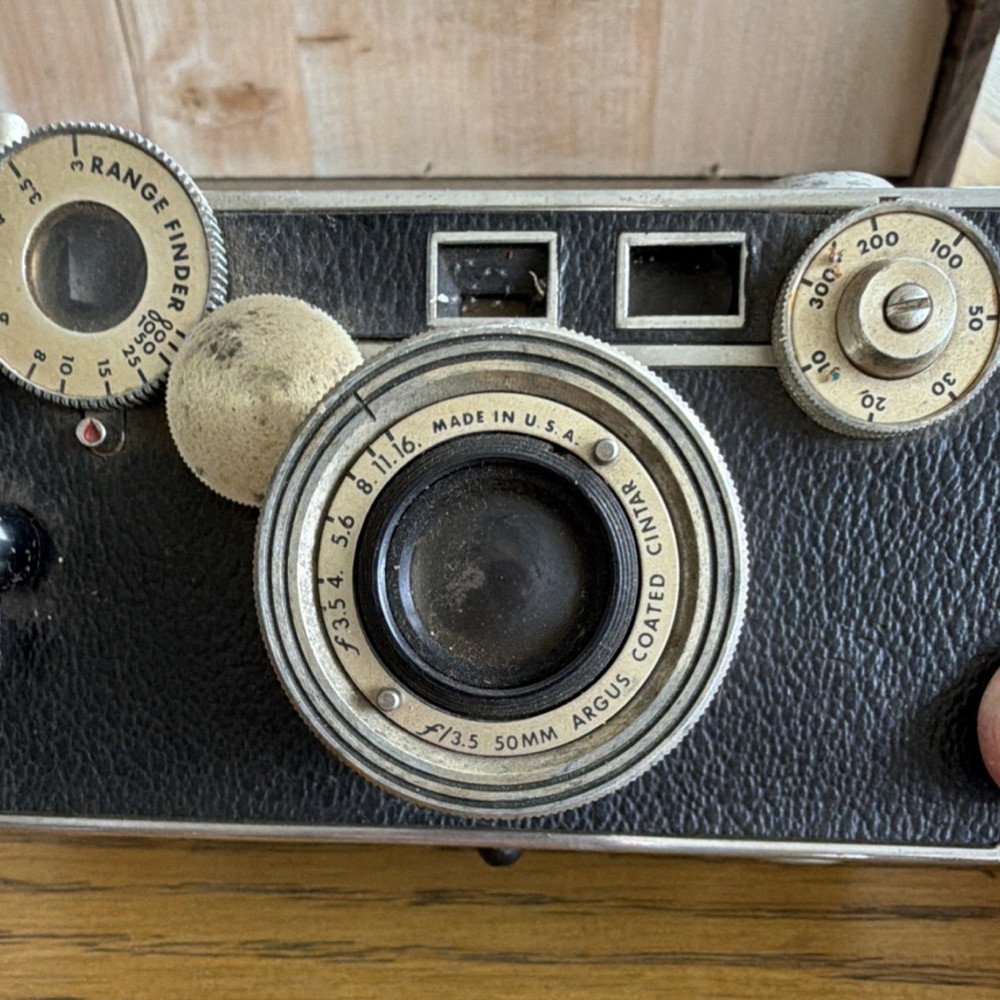 Argus C3 Vintage Rangefinder Camera Black