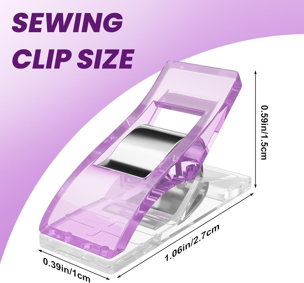 100pcs Sewing Clips Multipurpose Quilt Clip for Fabric Multi-Colored
