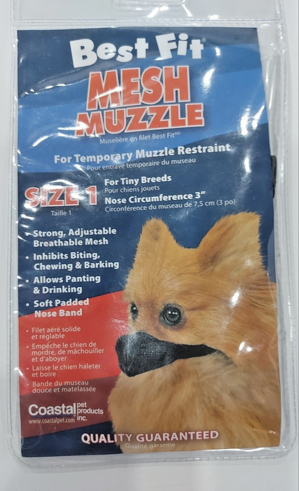 Coastal Pet Product Best Fit Mesh Muzzle Size 1
