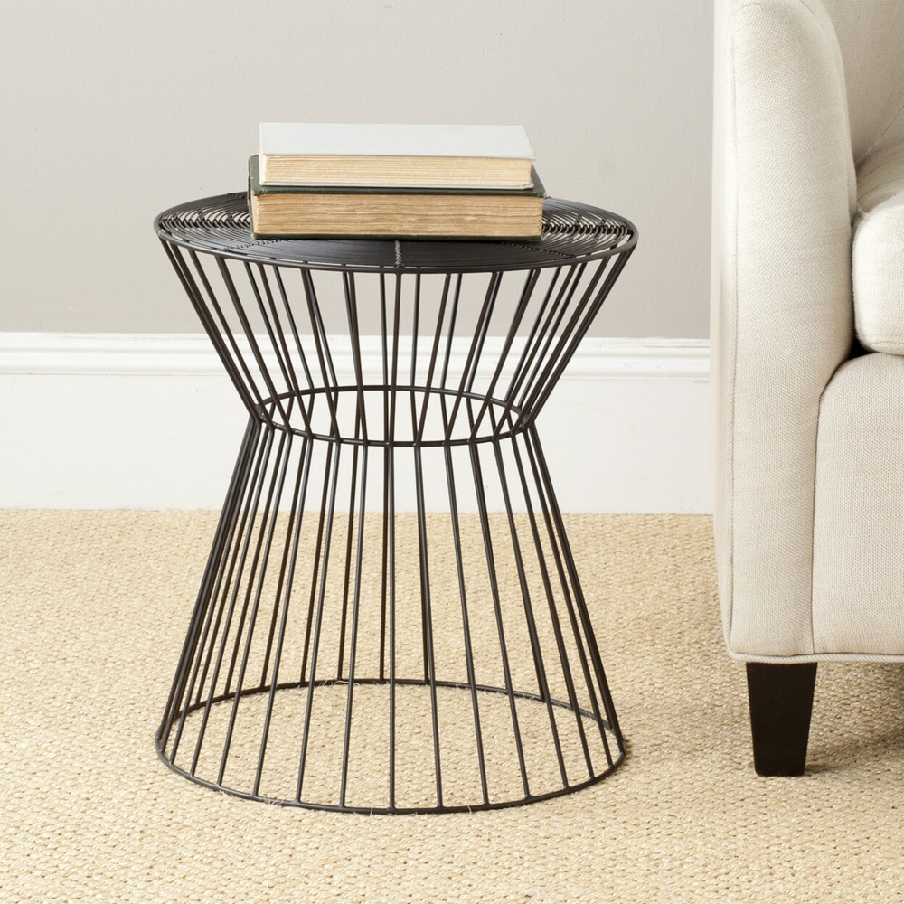 SAFAVIEH Adele Iron Wire Stool | Black |