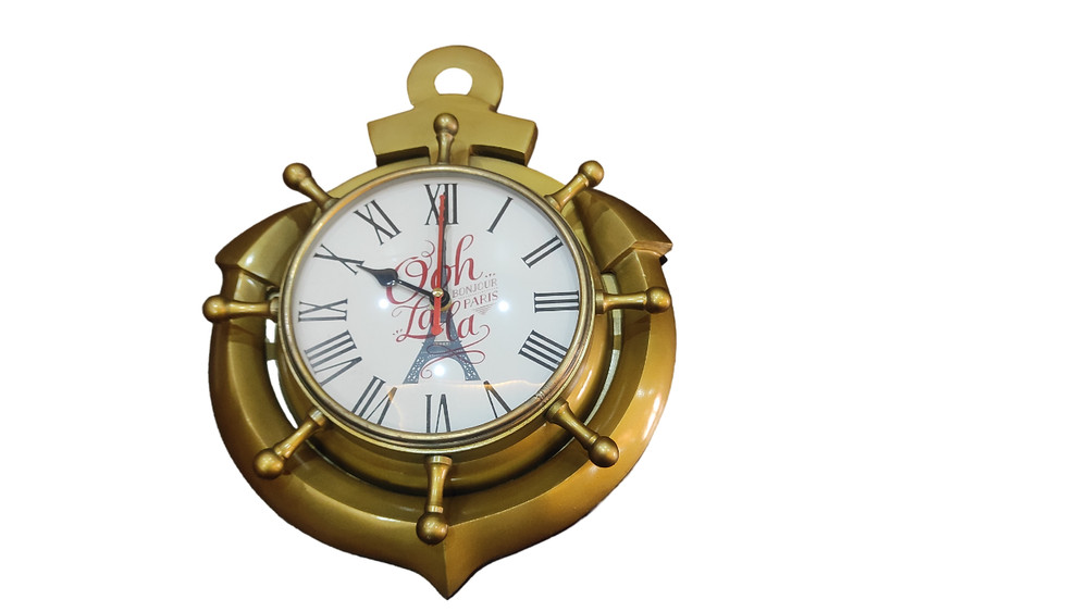 Ships Anchor Nautical Wall Clock