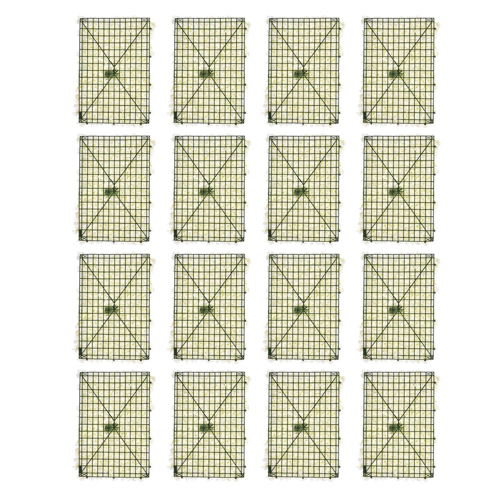 NEW Artificial Flower Wall Panel White 20pcs For Filming Wedding Party Backdrop