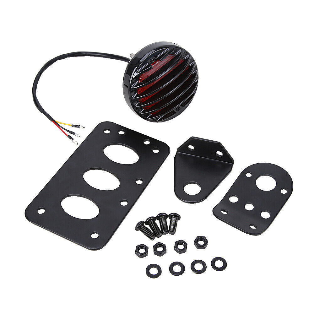 For Harley Chopper Bobber Tail Light Side Mount License Plate Bracket Motorcycle