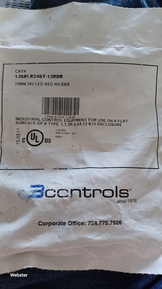 C3 Controls Red LED Light Unit 13SBLR24ST-13RDR