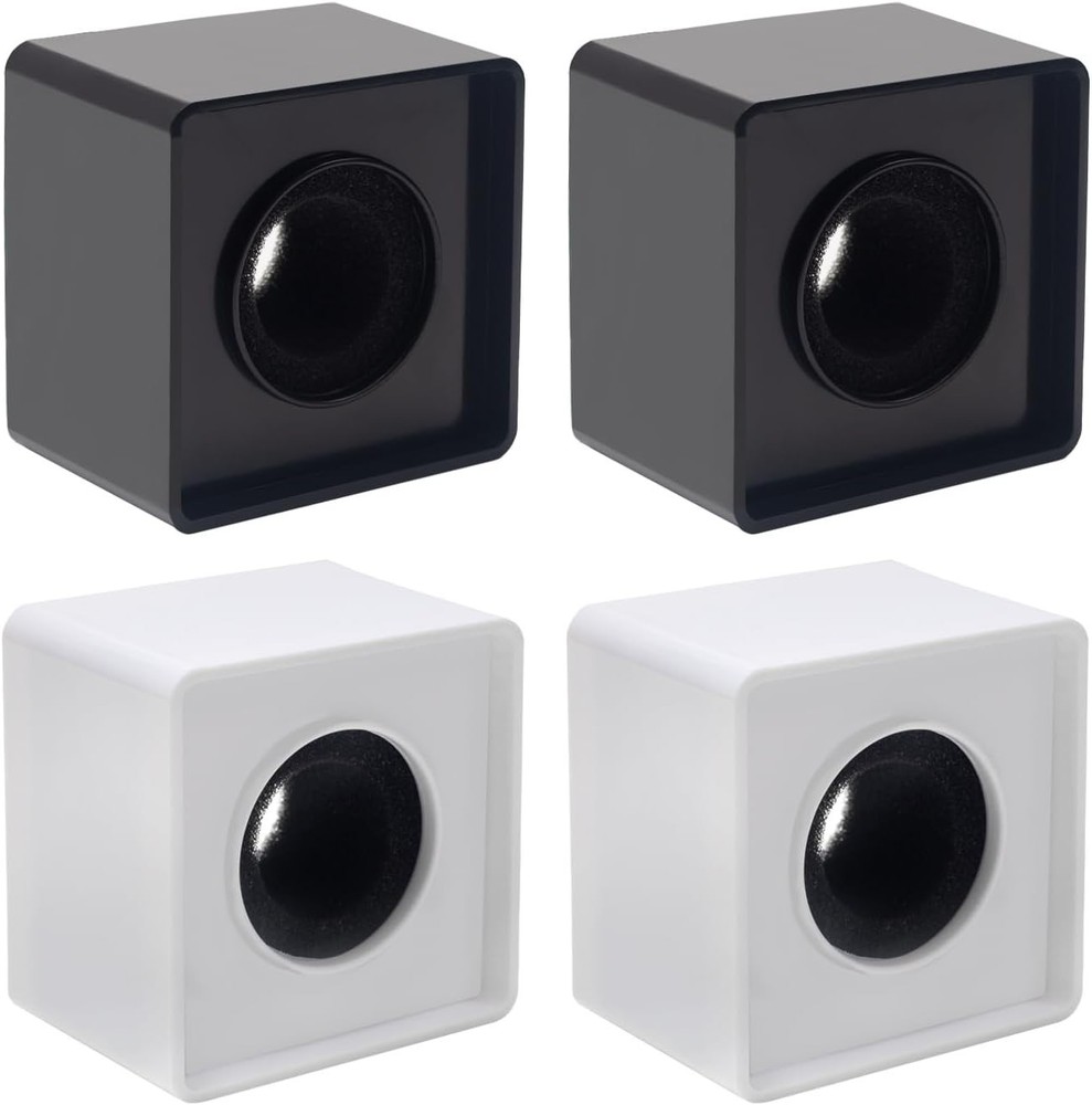 4 Pcs Microphone Flag Station Portable Square Cube Shaped Mic Flags ABS Foam for