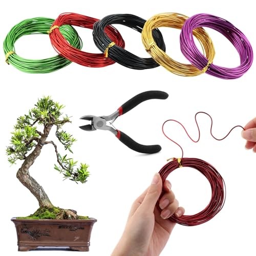 Tree Training Wire Kit - 5 Rolls (164ft),Bonsai Training Wires with Wire