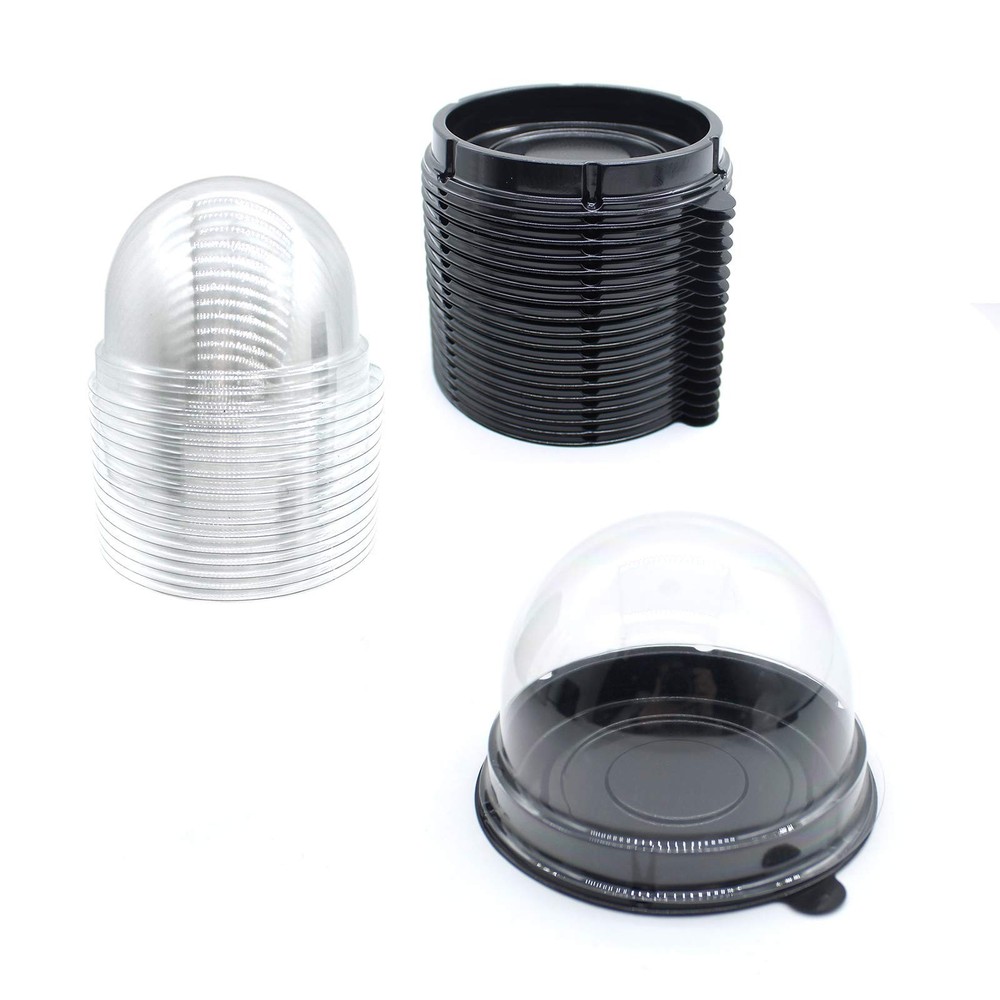 Clear Plastic Mini Cupcake Container,25 PC Desk Pet Containers Mooncake Boxes...