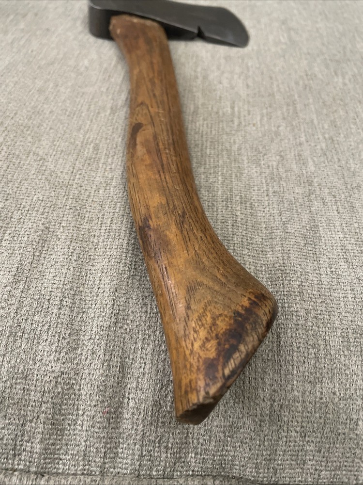 Vintage Dunlap Tools Logo Single Bit Hand Axe Nice With Leather Sheath