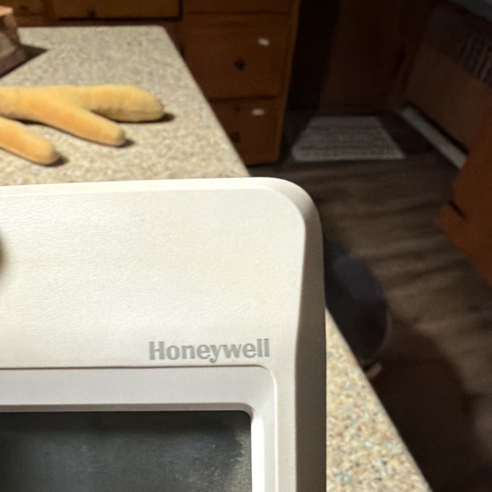 Honeywell Programmable Thermostat Beige Push Button Rectangular Plastic