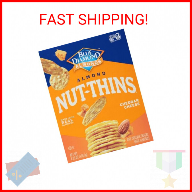Blue Diamond Almond Nut Thins, Cheddar Cheese, 4.25 Oz