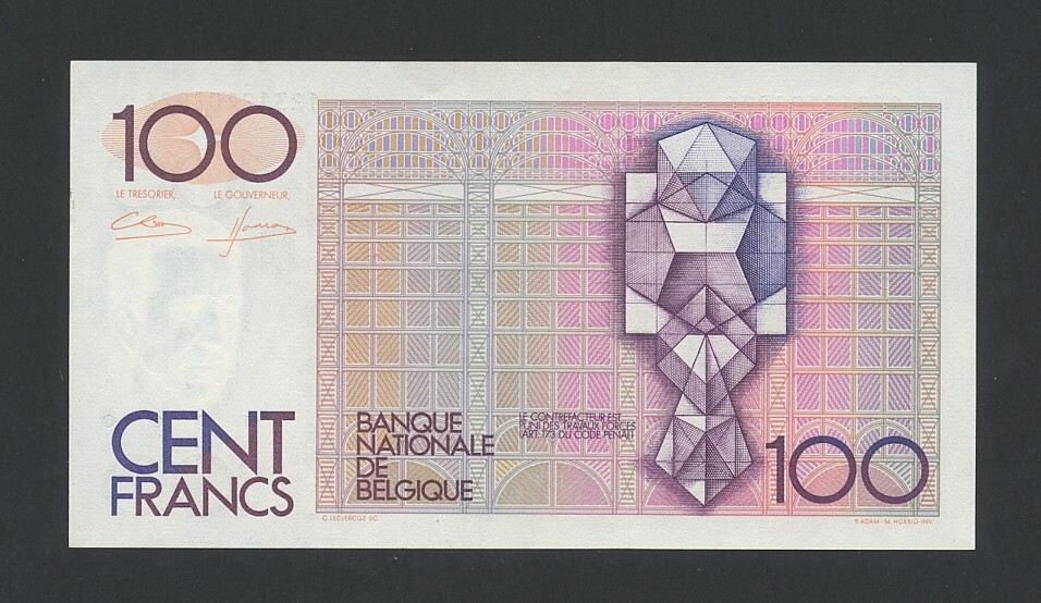 BELGIUM 100 francs 1982 Krause 142 Uncirculated Banknotes
