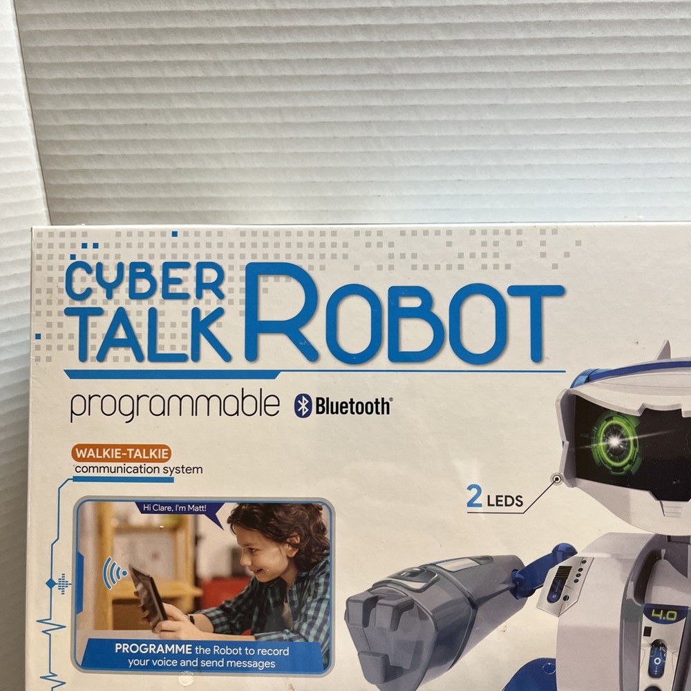 Cyber Talk Robot Programmable Talking Interactive Play Walkie Talkie Bluetooth