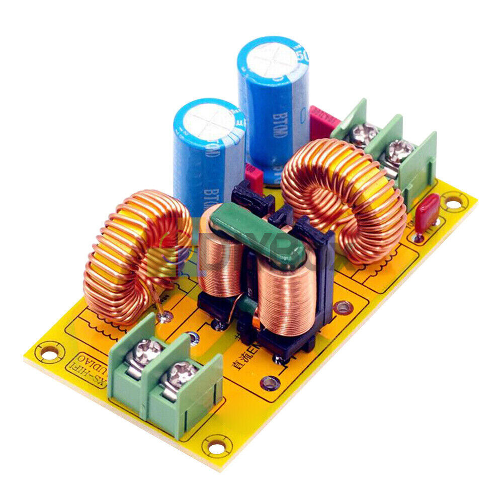 2A 4A 10A 20A DC 50V Power Filter EMI Module Audio High Frequency Filter Board