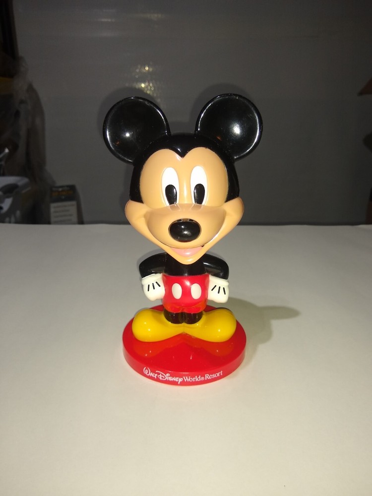 Mickey Mouse 8” Plastic Bobble Head Doll Walt Disney World