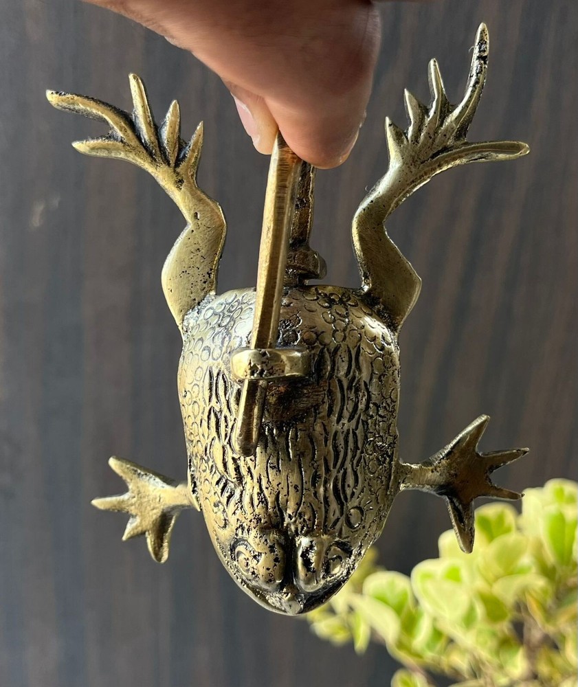 Old Vintage Brass Frog Shape Rare Tricky System Padlock