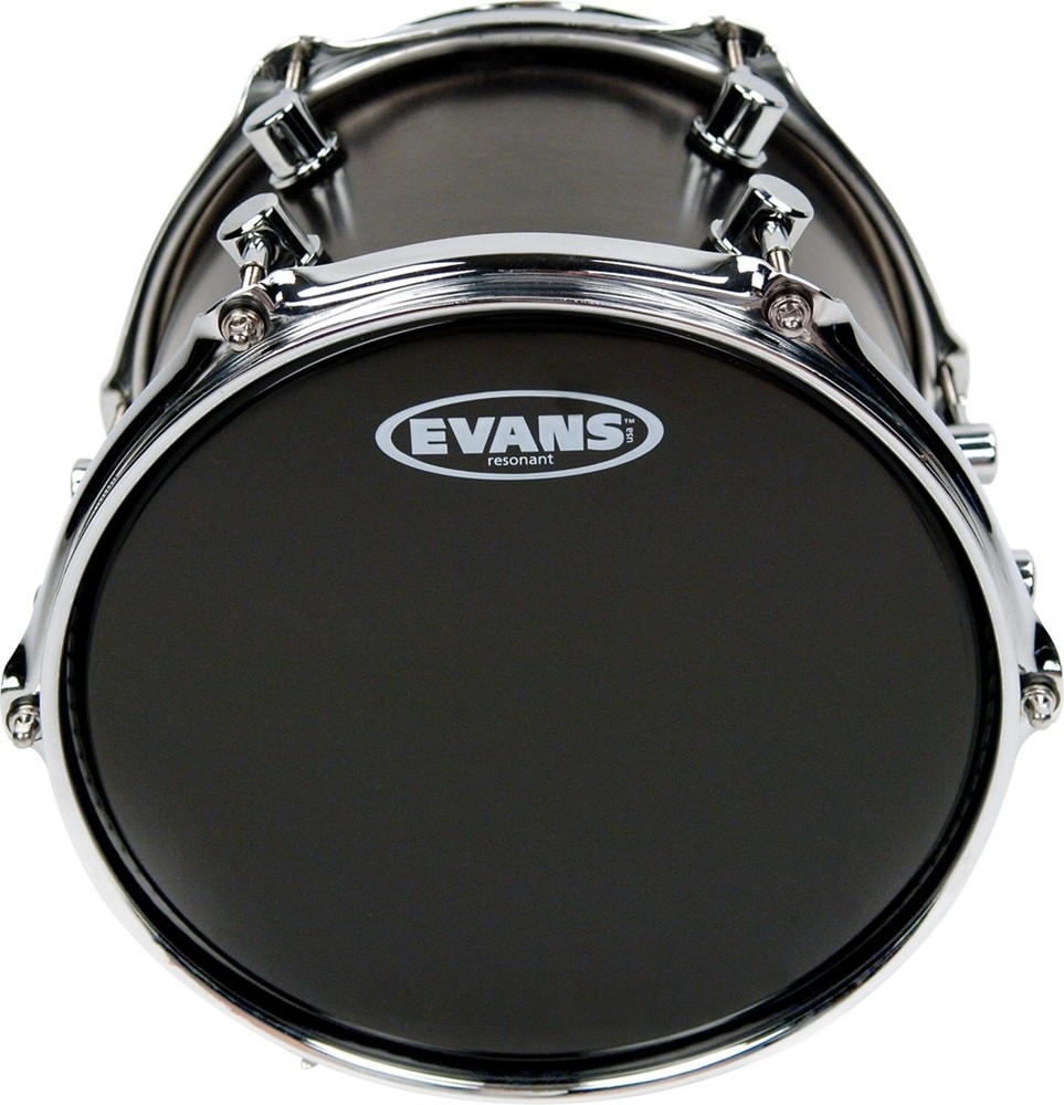 Evans Resonant Black Tom Drumhead 8 in.