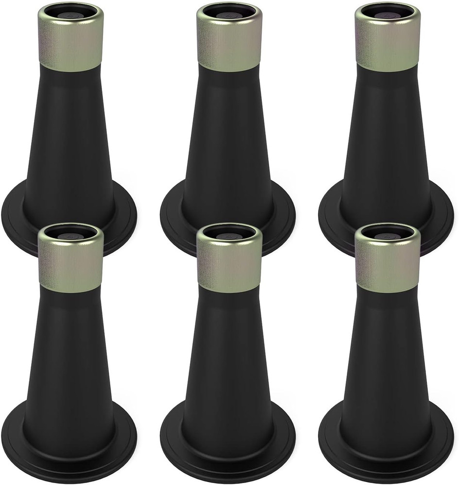 6 Pcs Bed Frame Feet, Replacement Wheels, Plastic Reinforced Risers