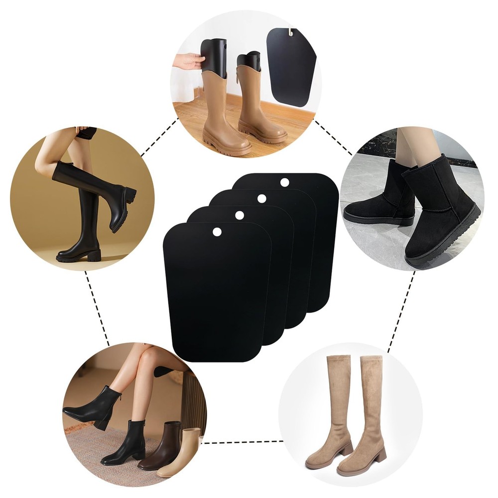 4 Pack Boot Shapers Form Inserts Reusable Boot Trees for Long Boots, Boot Ins...