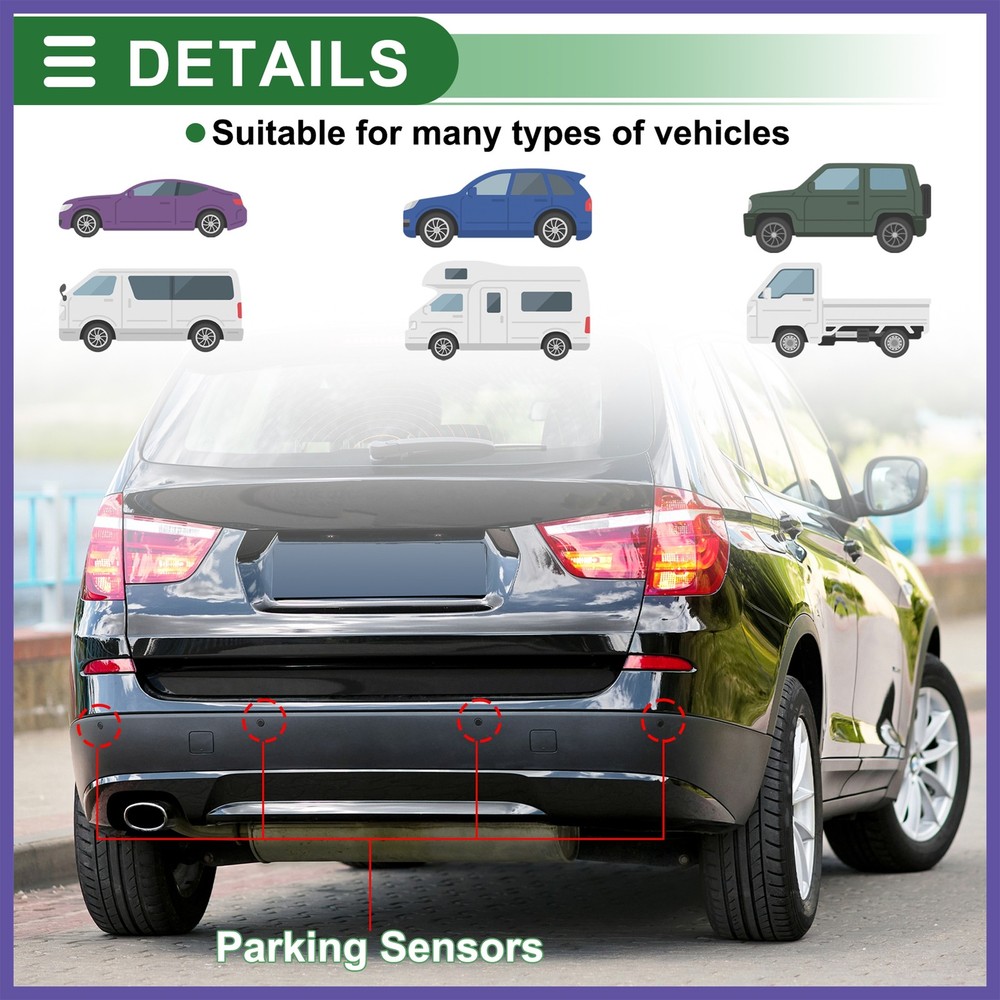 Car Auto Vehicle Reverse Backup Radar System Front 8Pcs