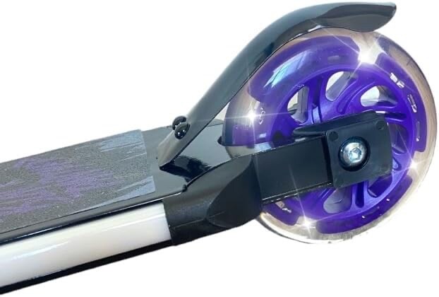 Huffy Marvel Black Panther Inline Scooter, Foldable, Non-Slip Deck, Purple/Black