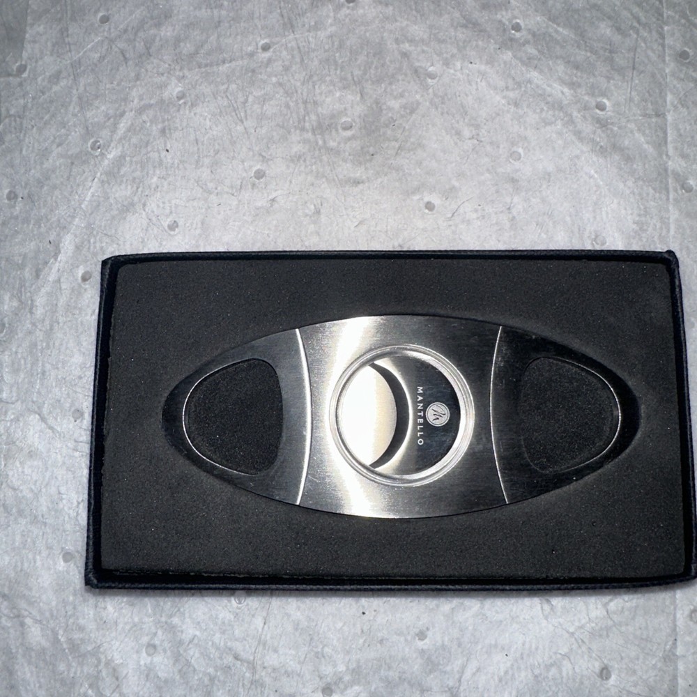Mantello Double Blade Stainless Steel Cigar Cutter