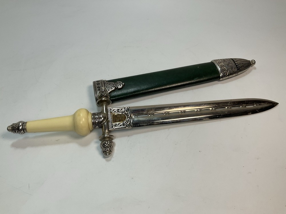 Ceremonial Dagger Knife With Scabbard, 14"