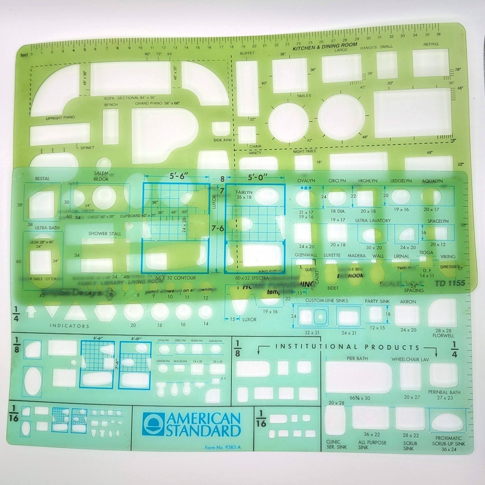 2 Architecture Drawing Templates - Template Designs & American Standard