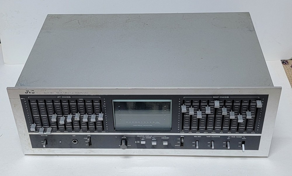 JVC SEA-80 Multi-Voltage Stereo Graphic Equalizer Powers On AS IS Untested