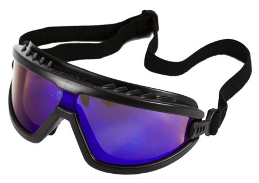 Black/Blue Mirrored Tactical Airsoft Safety Goggles