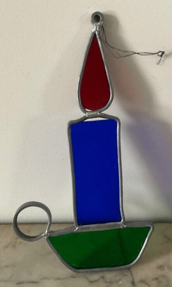 Stained Glass Window Suncatcher Candlestick