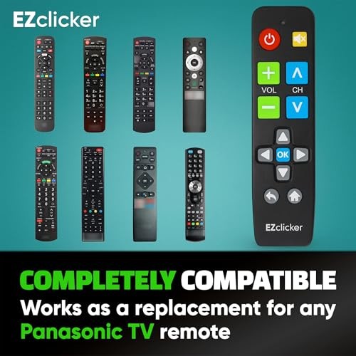 Panasonic Replacement TV Remote Compatible with Panasonic TV's ONLY (Black)