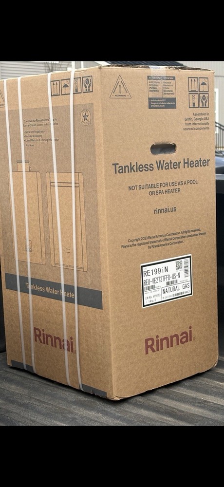 Rinnai RE199iN Natural Gas Tankless Water Heater REU-VE2737FFD-US-N