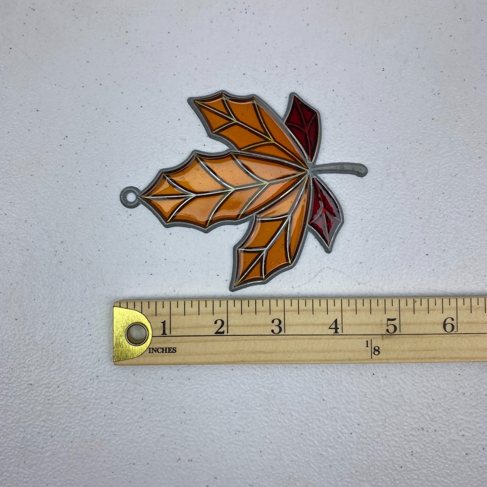 6 Stained Glass Suncatchers Autumn Fall Witch Leaf Ghost Skeleton