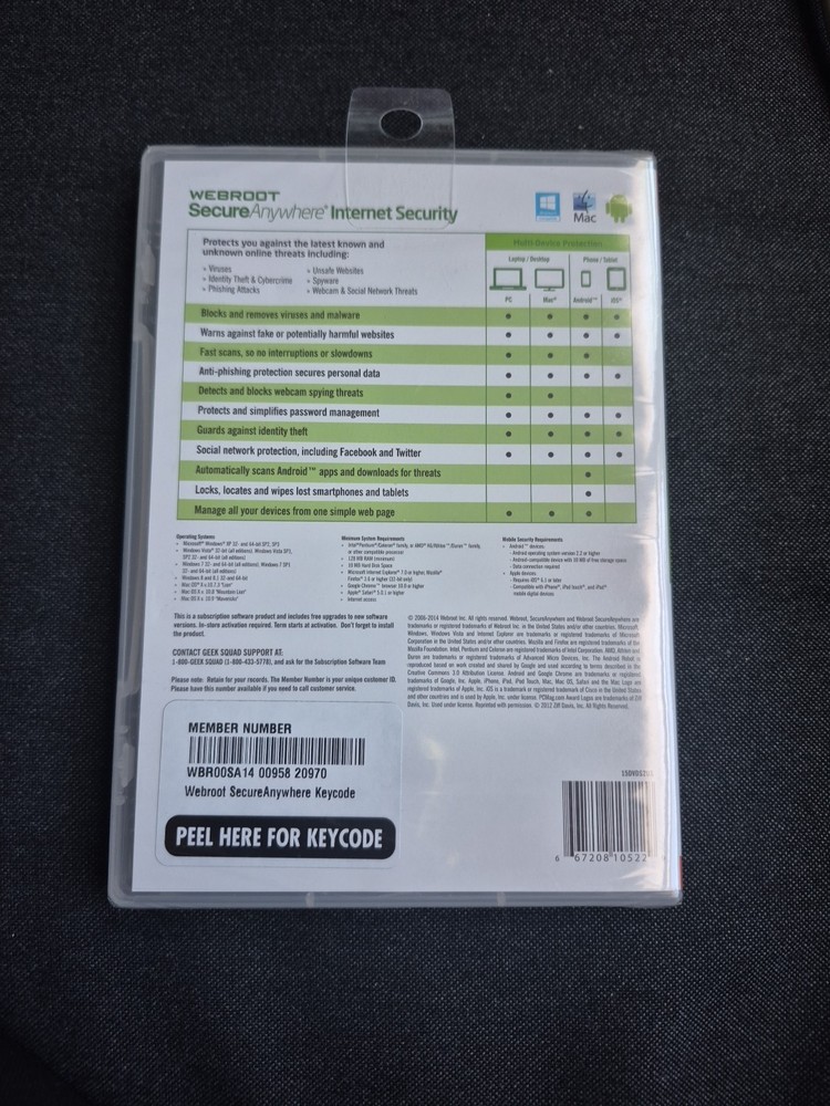 Webroot SecureAnywhere Internet Security - Full Version for Windows & Mac...