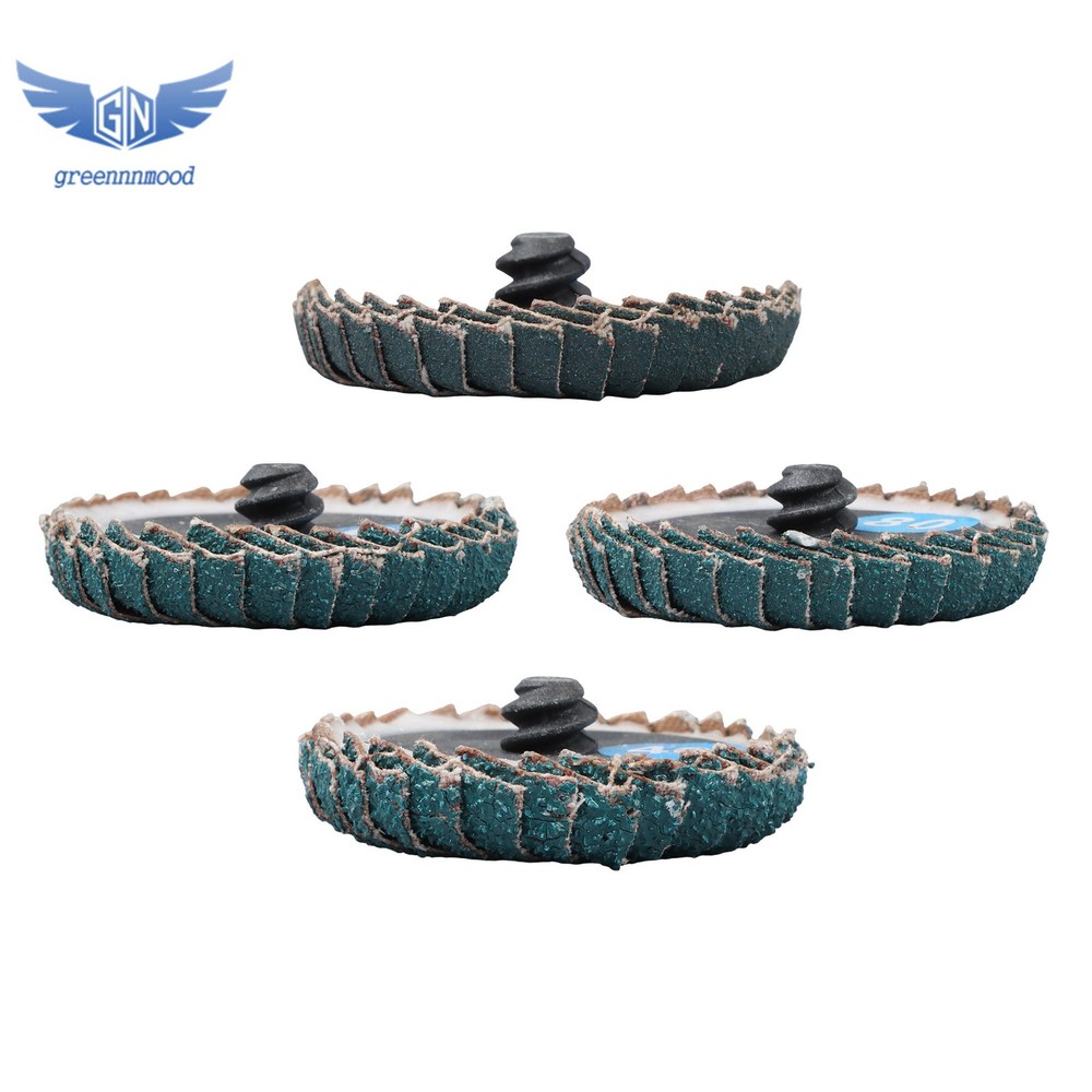 12PCS Mixed Curved Flap Disc 2" Roll Lock Quick Change Sanding Discs 40-120 Grit