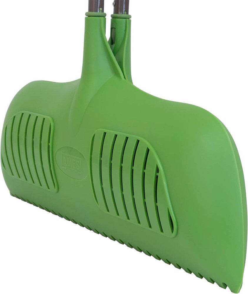 AMES Leaf Grabber Rake with Long Handle & Cushioned Grip for Leaves
