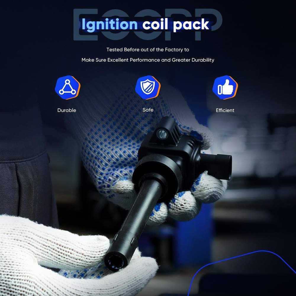 ECCPP 4 ignition coils for 4 iridium Spark Plugs UF855,coils packs,for Ford E...