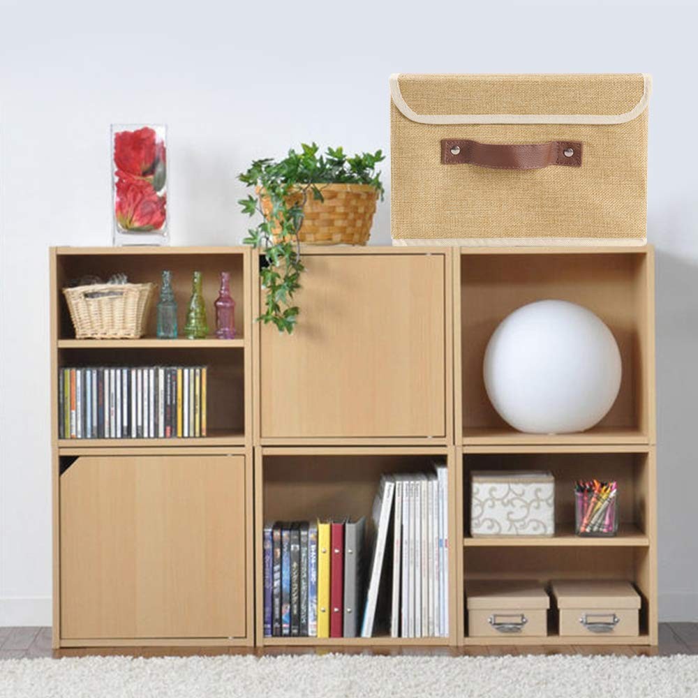 Storage Bins Boxes with Lids 2 Pack Decorative Storage Boxes Collapsible Fabr...