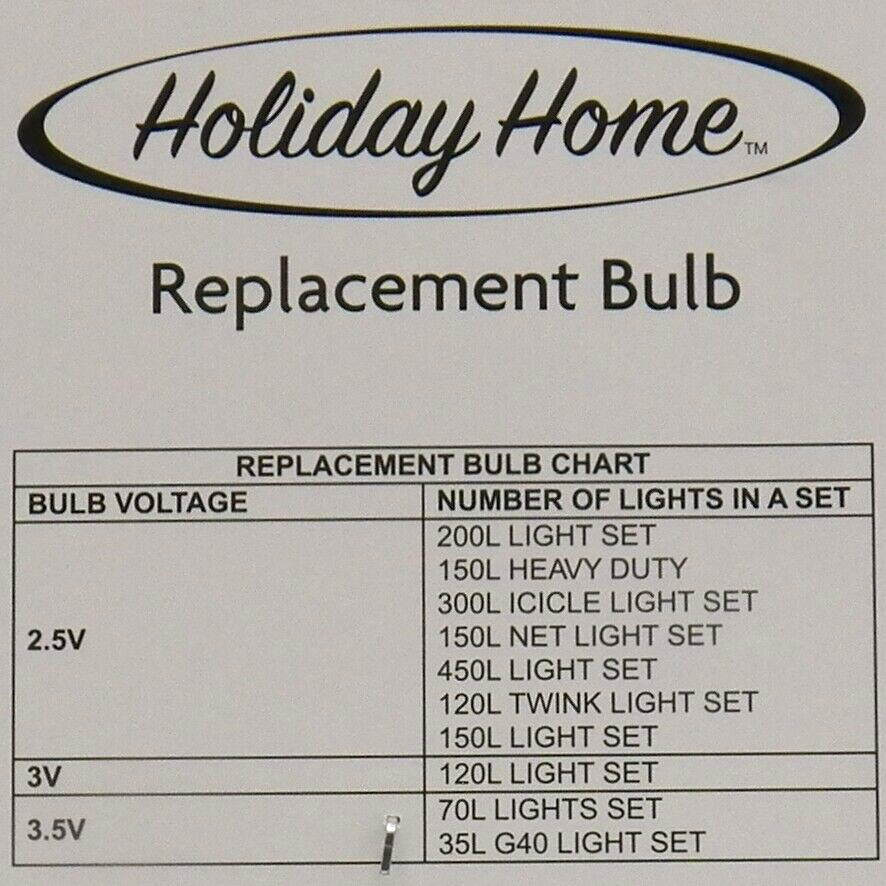 2.5 volt Christmas Light Bulbs Multi Color Mini For 150 200 450 Strings 5 Pack