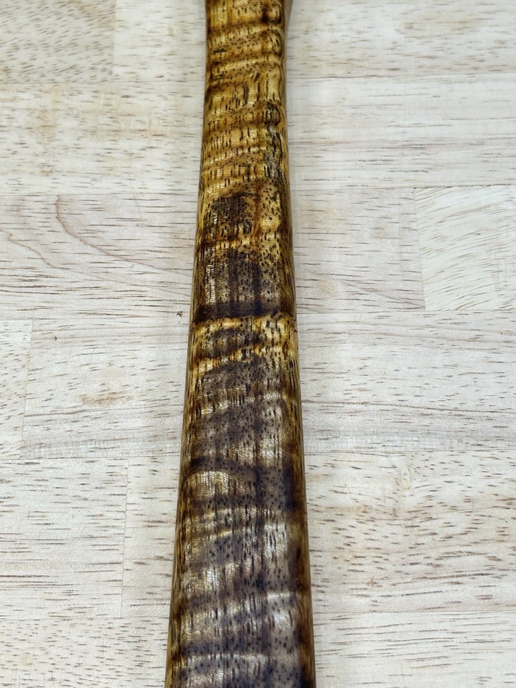 Japanese Hammer (Genno) Curly Mango Curved Handle. Handmade.