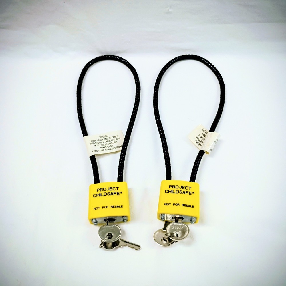 (2) Project ChildSafe Cable-Style Gun Lock + 2 Keys