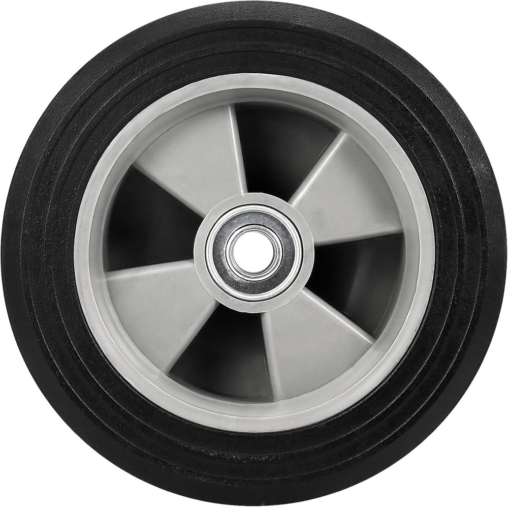 2 Pack 8-inch Solid Rubber Replacement Wheels for Hand Truck 5/8" Axle