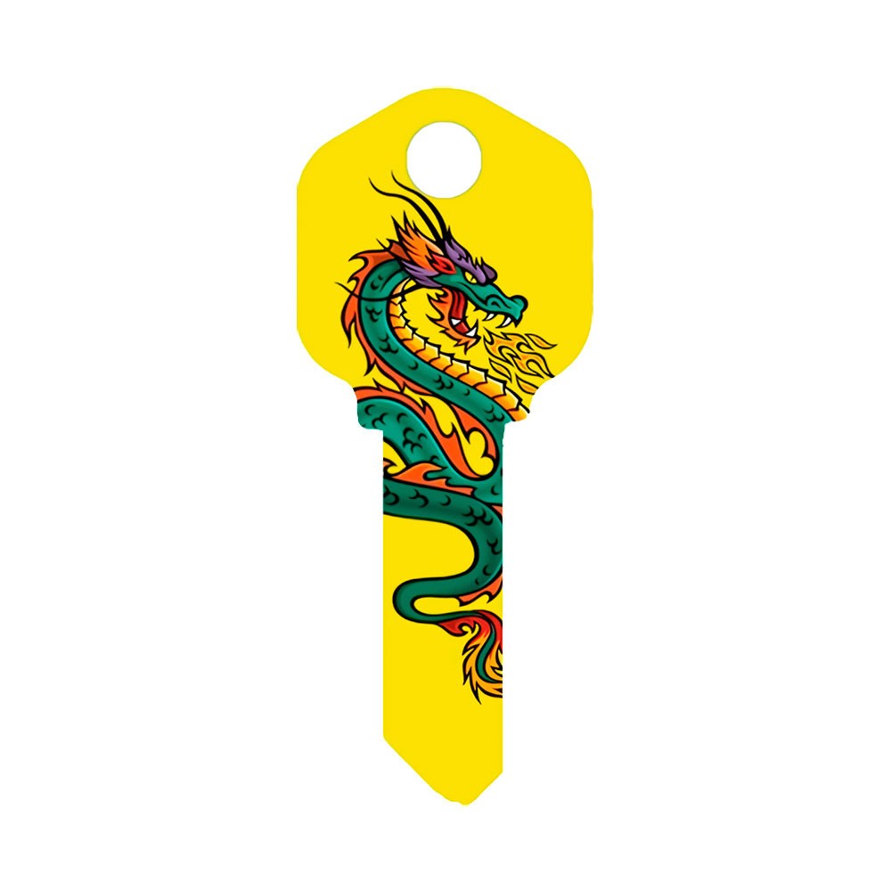 177 - KW1 Dragon Key Blank Nickel