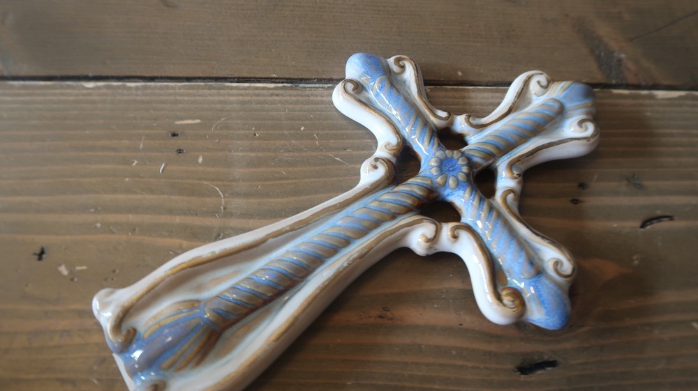 Ceramic Wall of Table CROSS Religious Decor