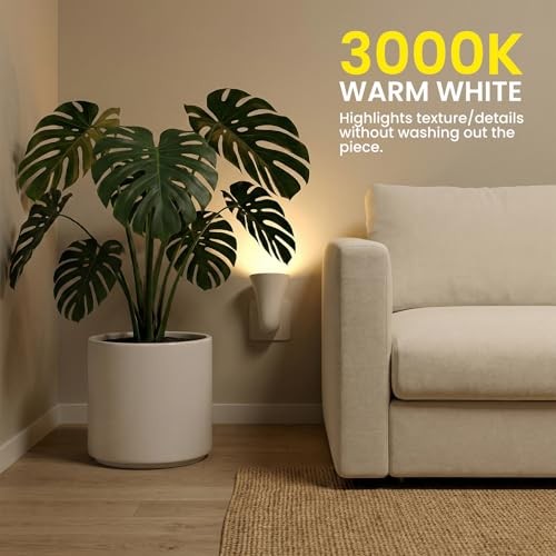 Touch Control GU10 Plug In Spotlight Uplights Indoor, 360° Rotatable LED Night