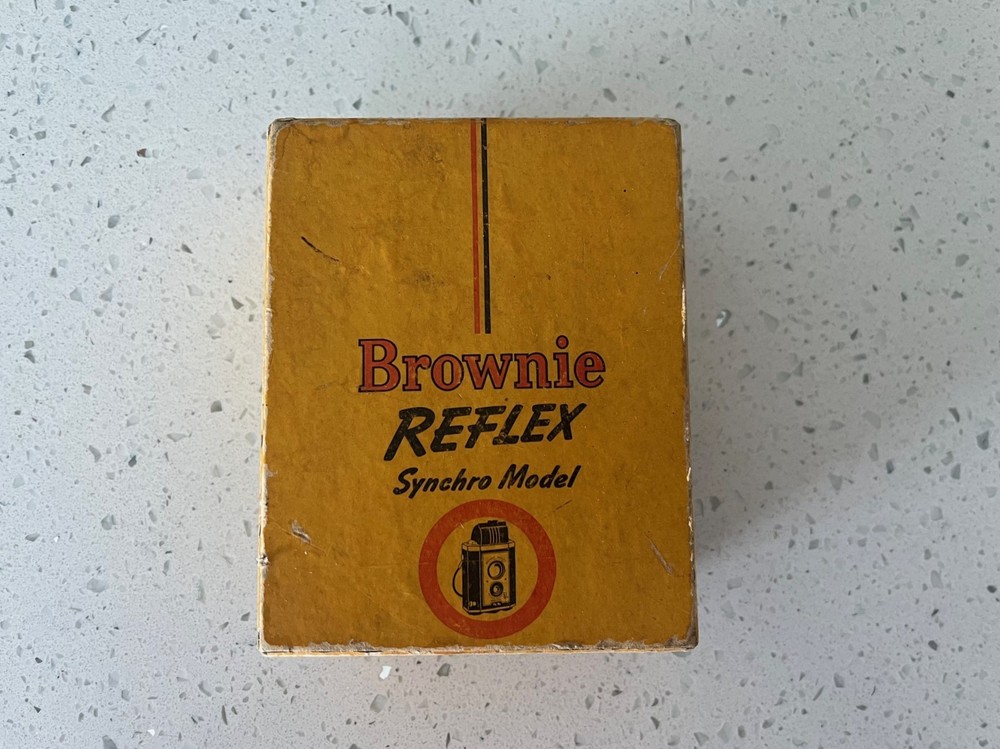 Kodak Brownie Reflex Synchro Model camera w/box - untested