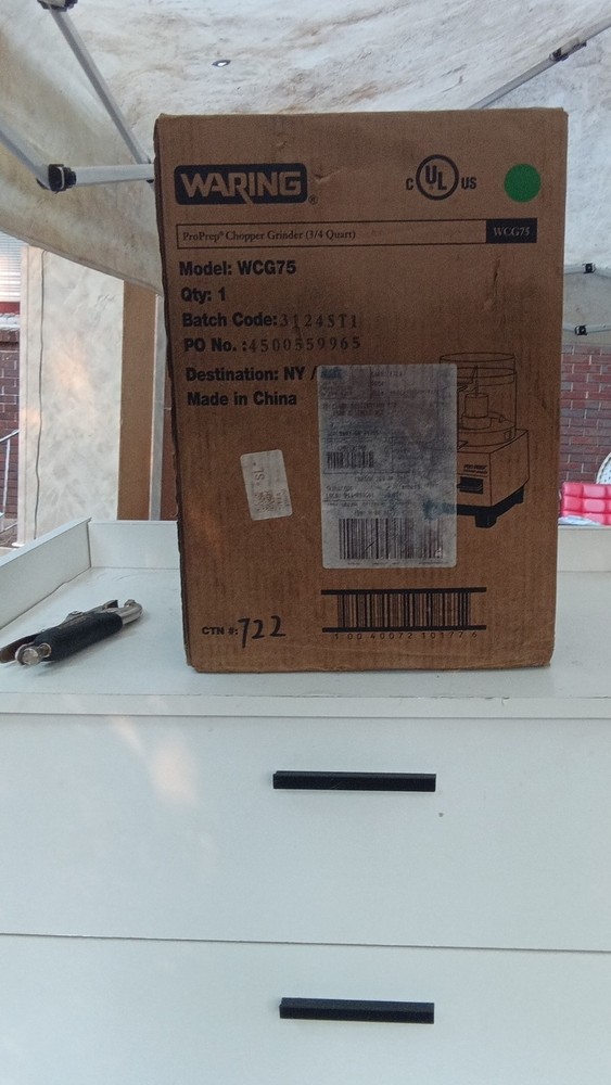 Waring WCG75 Chopper Grinder 3/4 Quart Batch Code 312511