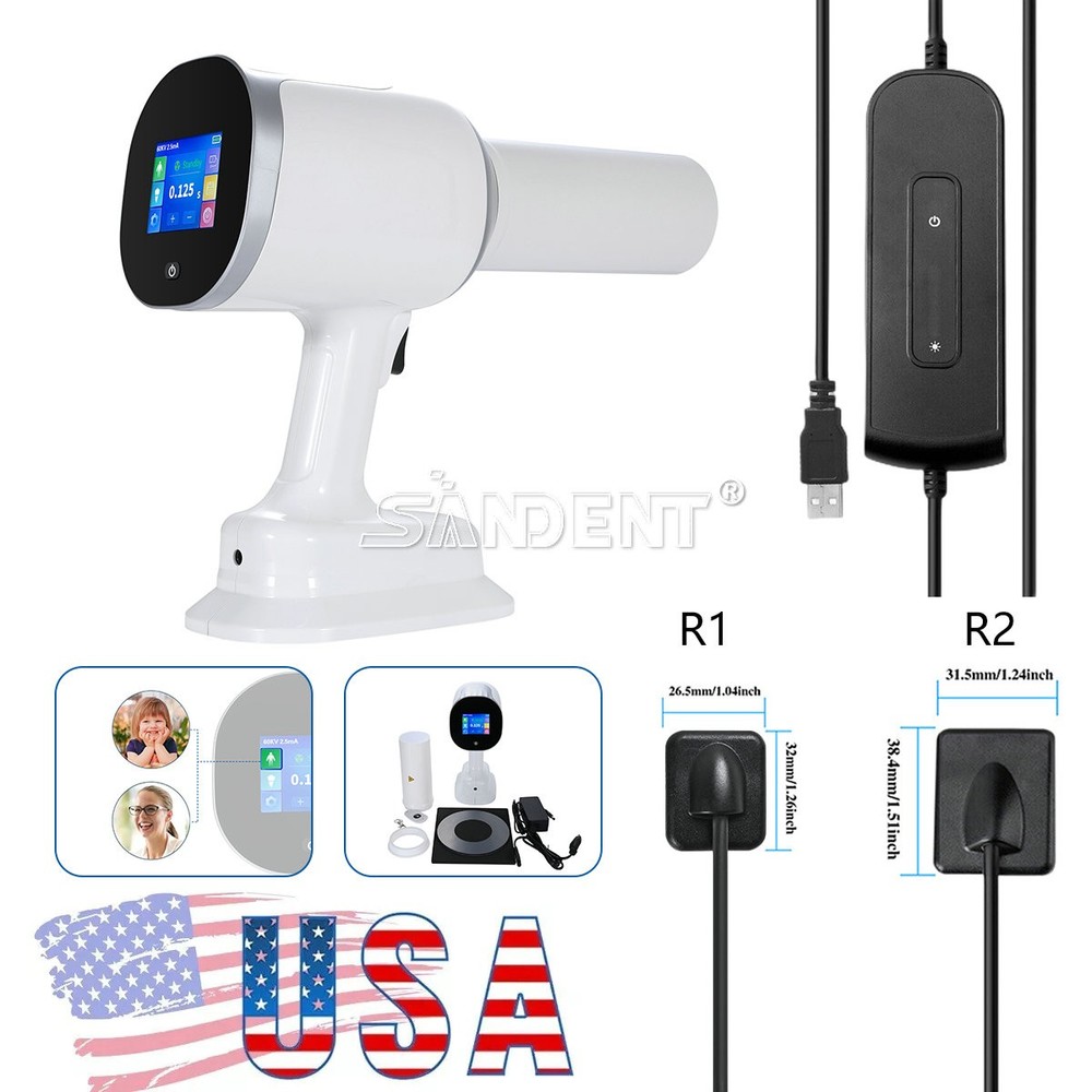 USA Dental X ray machine&remote Controller with Scatter shield+Sensor size1/2